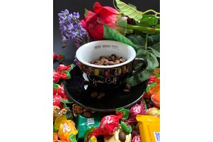 Černé šálky Lilium Guru cafe