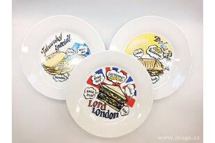 Porcelánové talíře s vypalovacím potiskem