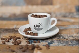Rosa caffe s potiskem a výpalem loga