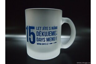 Skleněný matný hrnek 300 ml s potiskem
