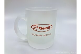 Matné skleněné hrnky s potiskem