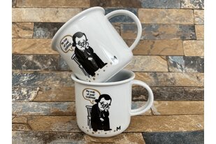 Porcelánový hrnek imitace plechového hrnku