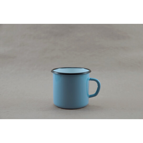 Hellblaue Emaille Tasse 400 ml