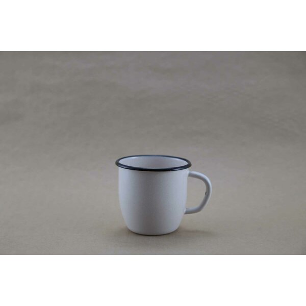 Konische Emaille Tasse - perlmuttern 250 ml
