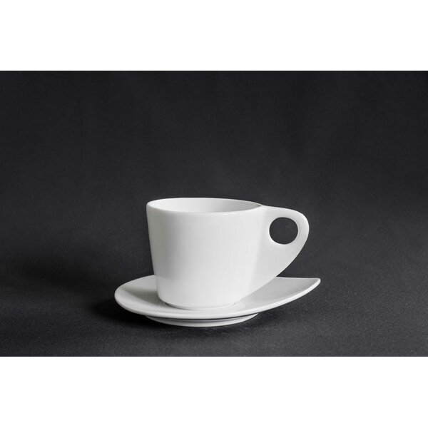 LEAF cup with saucer L 210 ml