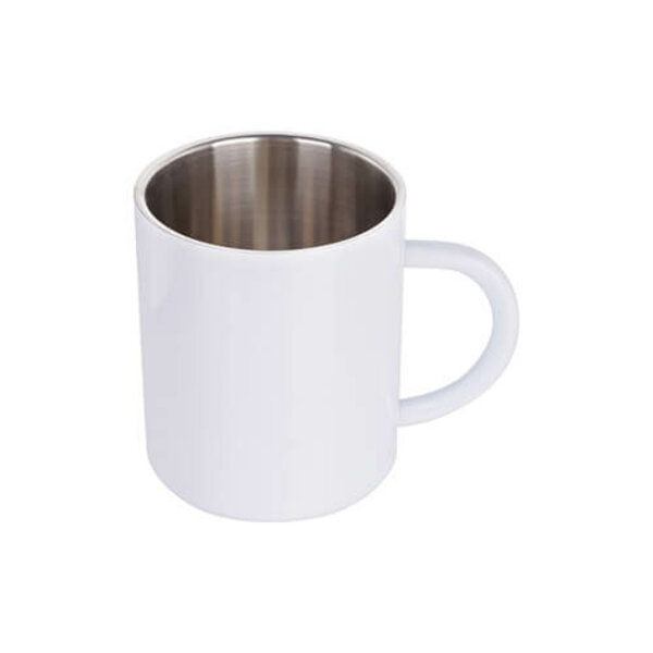 Biely nerezový hrnček 300 ml