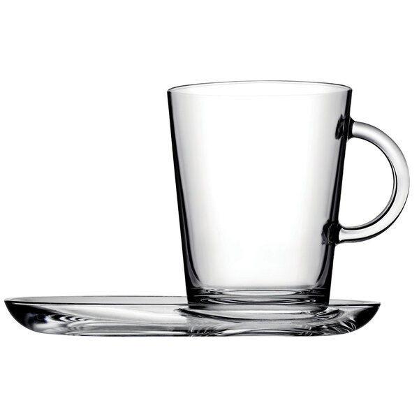 Sklenený hrnček s tanierikom 400 ml