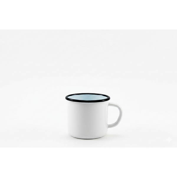 Weisse Emaille Tasse 250 ml