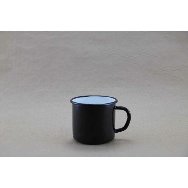 Schwarze Emaille Tasse 250 ml