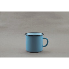 Hellblaue Emaille Tasse 400 ml