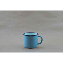 Light blue enamel mug 250 ml