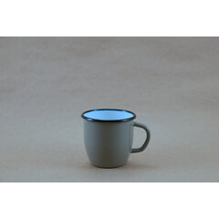Konische Emaille Tasse - grau 250 ml