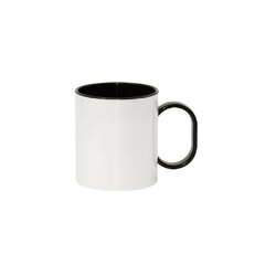 Hrnek plastový 330 ml BLACK s ouškem na sublimaci