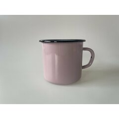 Pink enamel mug 400 ml