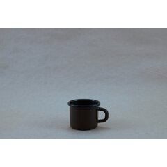 Dunkelbraun Emaille Tasse 85 ml