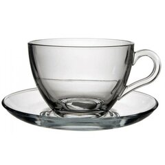 GLASS MUG with saucer 90 ml