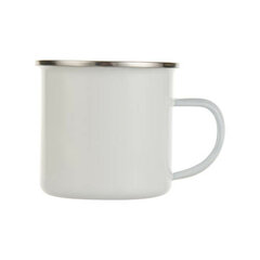 White sublimation tin mug 360 ml (silver rim)