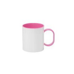 Hrnček plastový 330 ml PINK s uškom na sublimáciu