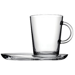 GLASS MUG with saucer 400 ml