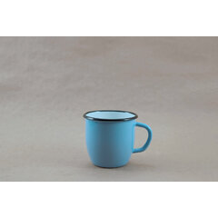 Conic light blue enamel mug 250 ml