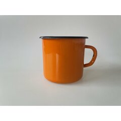 Orange enamel mug 400 ml