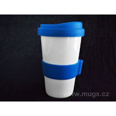 Porcelánový cestovní hrnek TO GO modrý