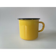 Yellow enamel mug 400 ml